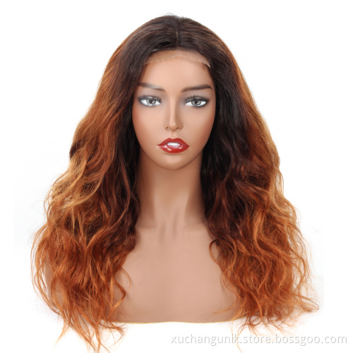 4x4 Ombre Brazilian Body Wave Closure Wig 180Lace Front Human Hair Wigs Remy Lace Frontal Wig 1B/4/27 1B/4/30 Ombre Human Hair